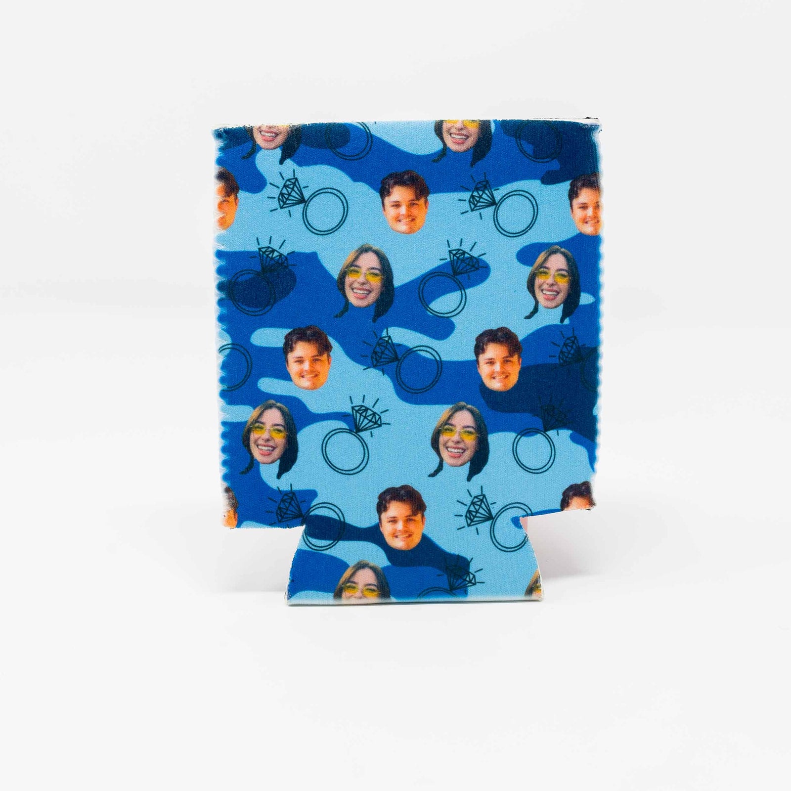 CUSTOM Engagement Drink Insulator—Blue Camo