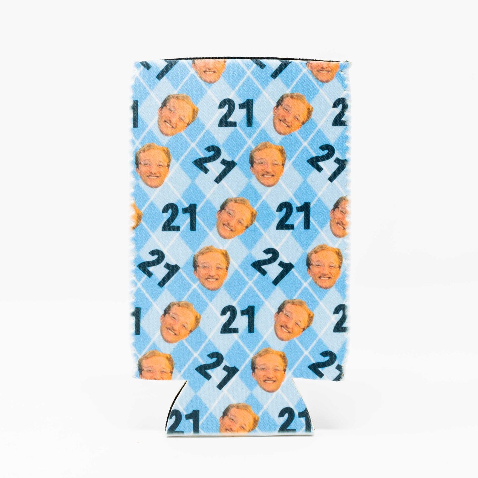 CUSTOM Repeating Face Birthday Drink Insulator—Dad Sweater