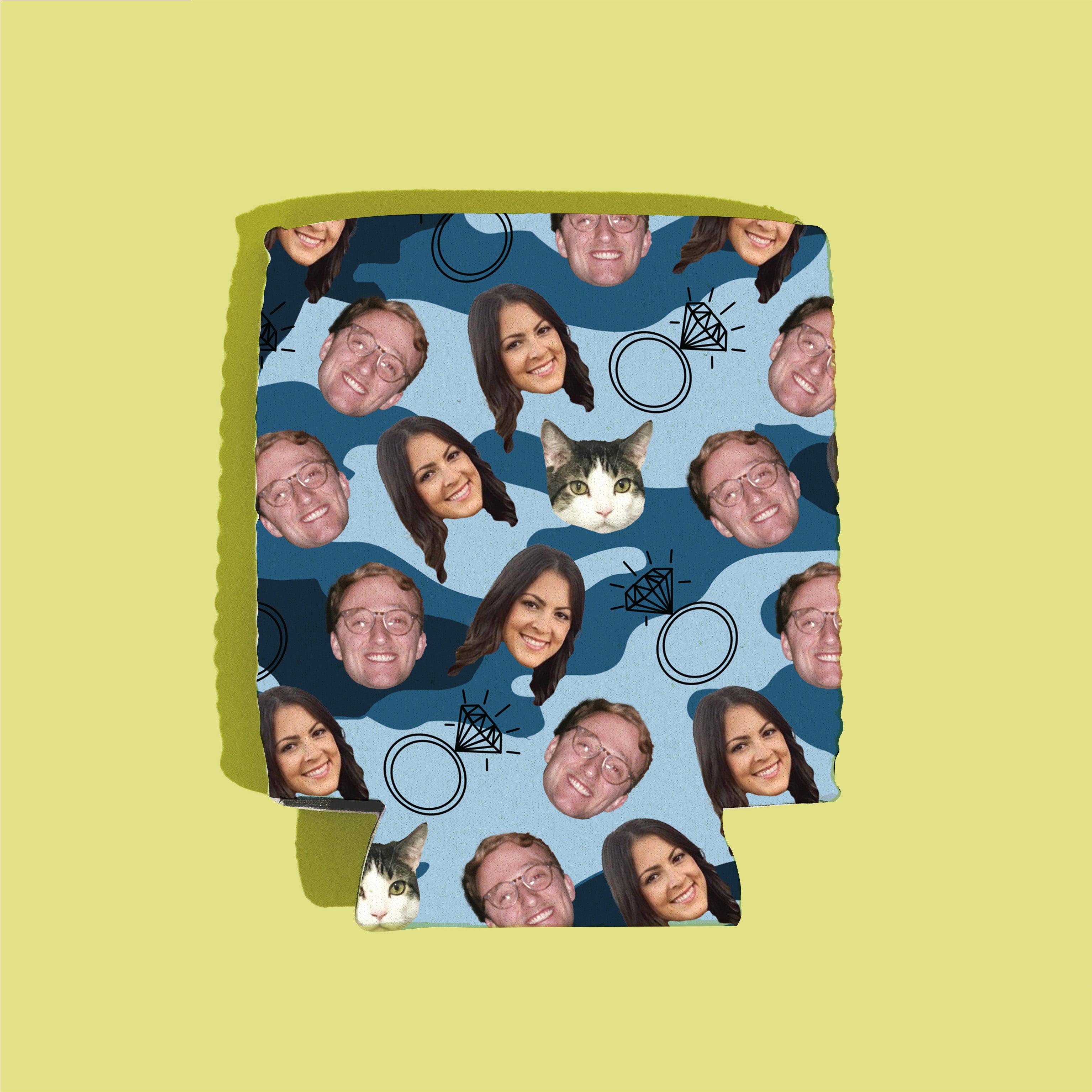 CUSTOM Engagement Drink Insulator—Blue Camo