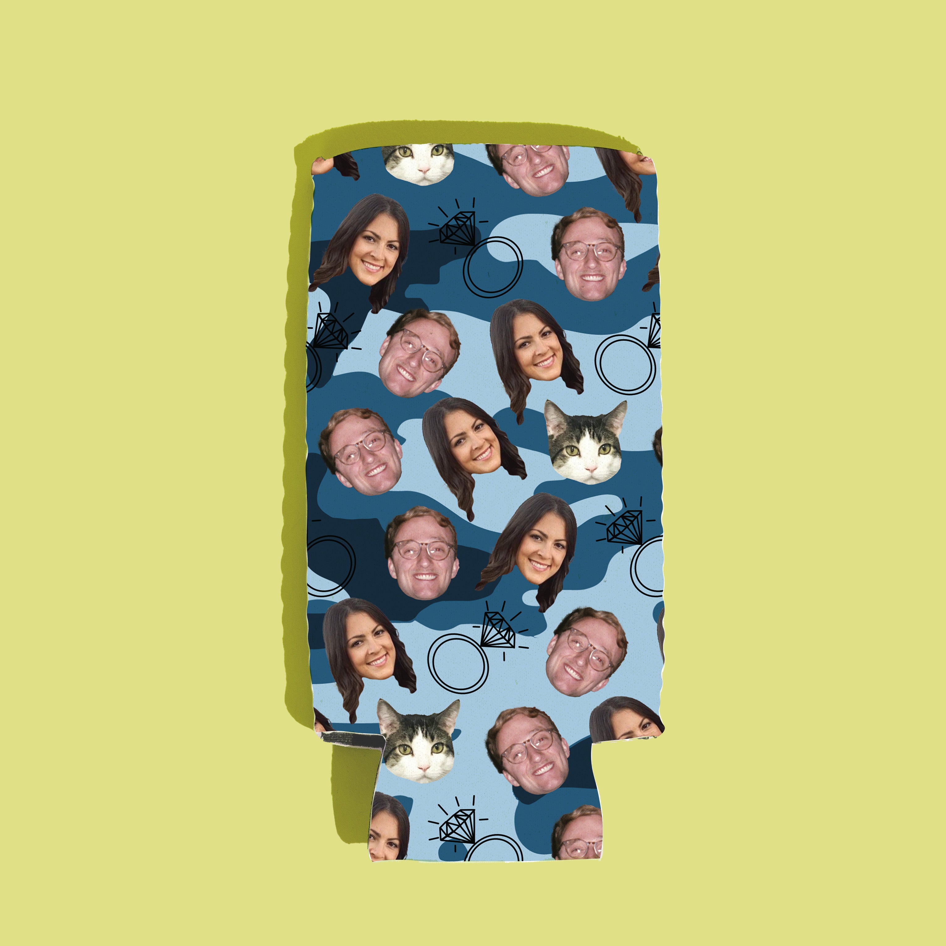 CUSTOM Engagement Drink Insulator—Blue Camo