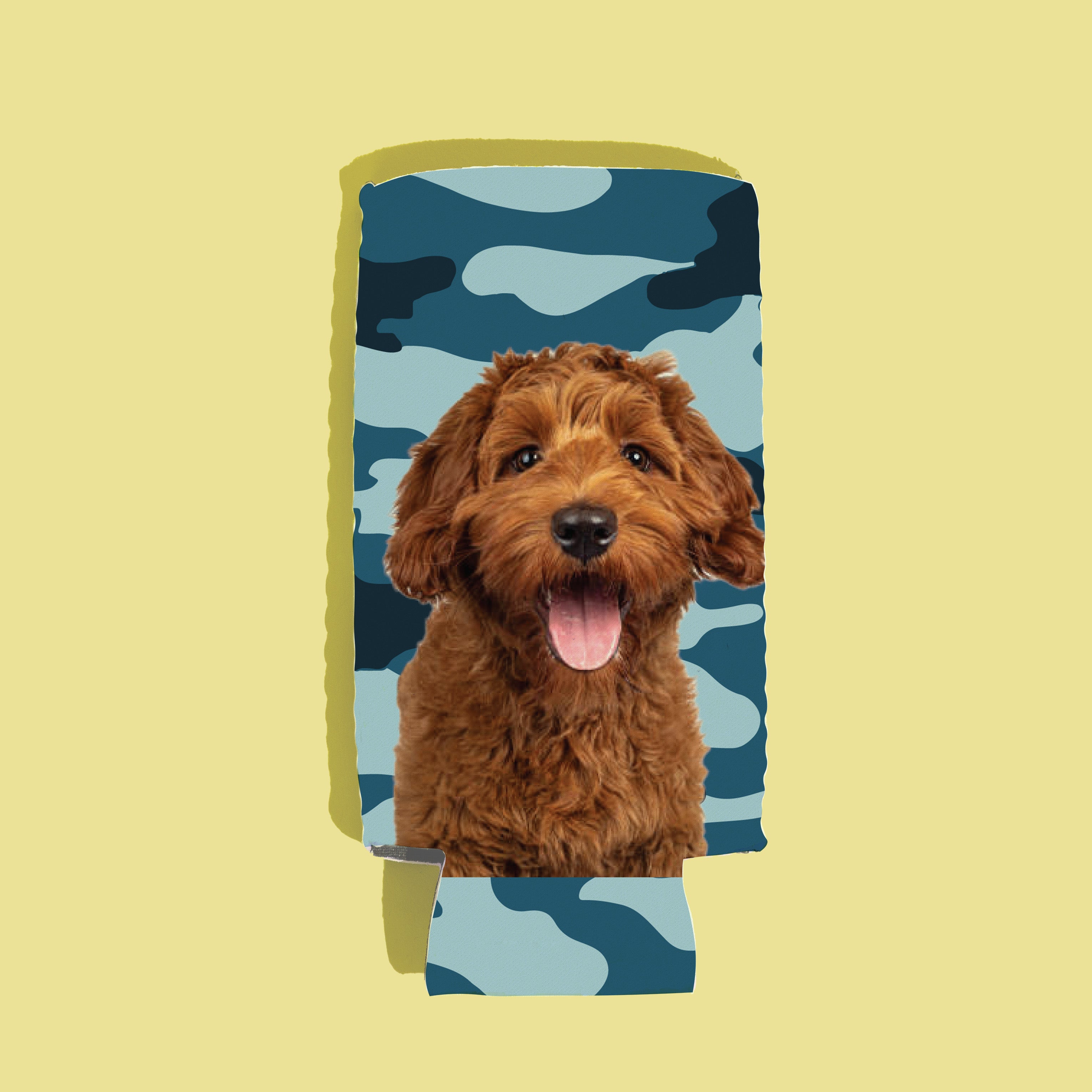 CUSTOM Drink Insulator — Blue Camo