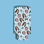 CUSTOM Engagement Drink Insulator—Blue Waves