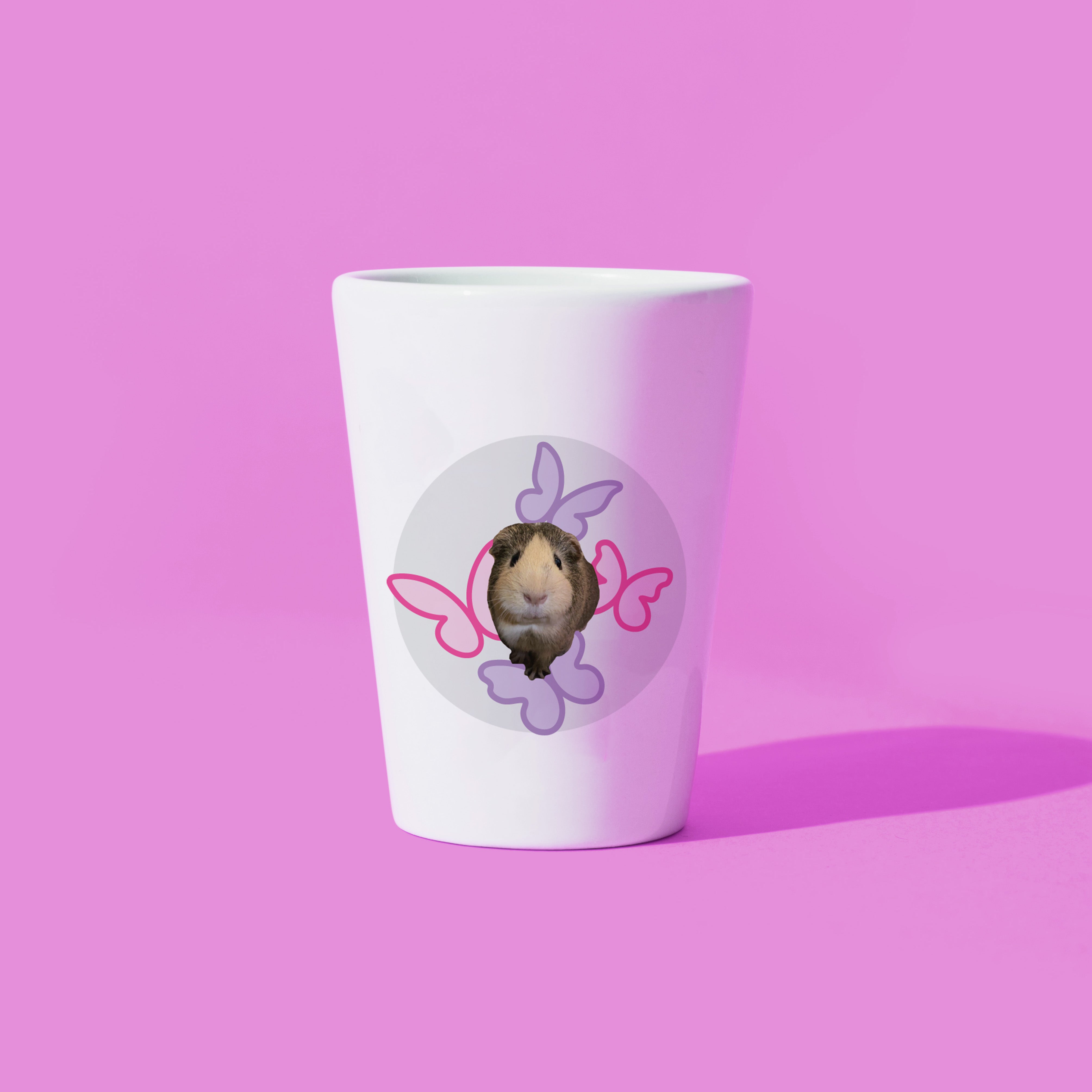 CUSTOM Butterflies Face Shot Glass