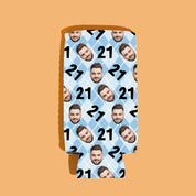 CUSTOM Repeating Face Birthday Drink Insulator—Dad Sweater