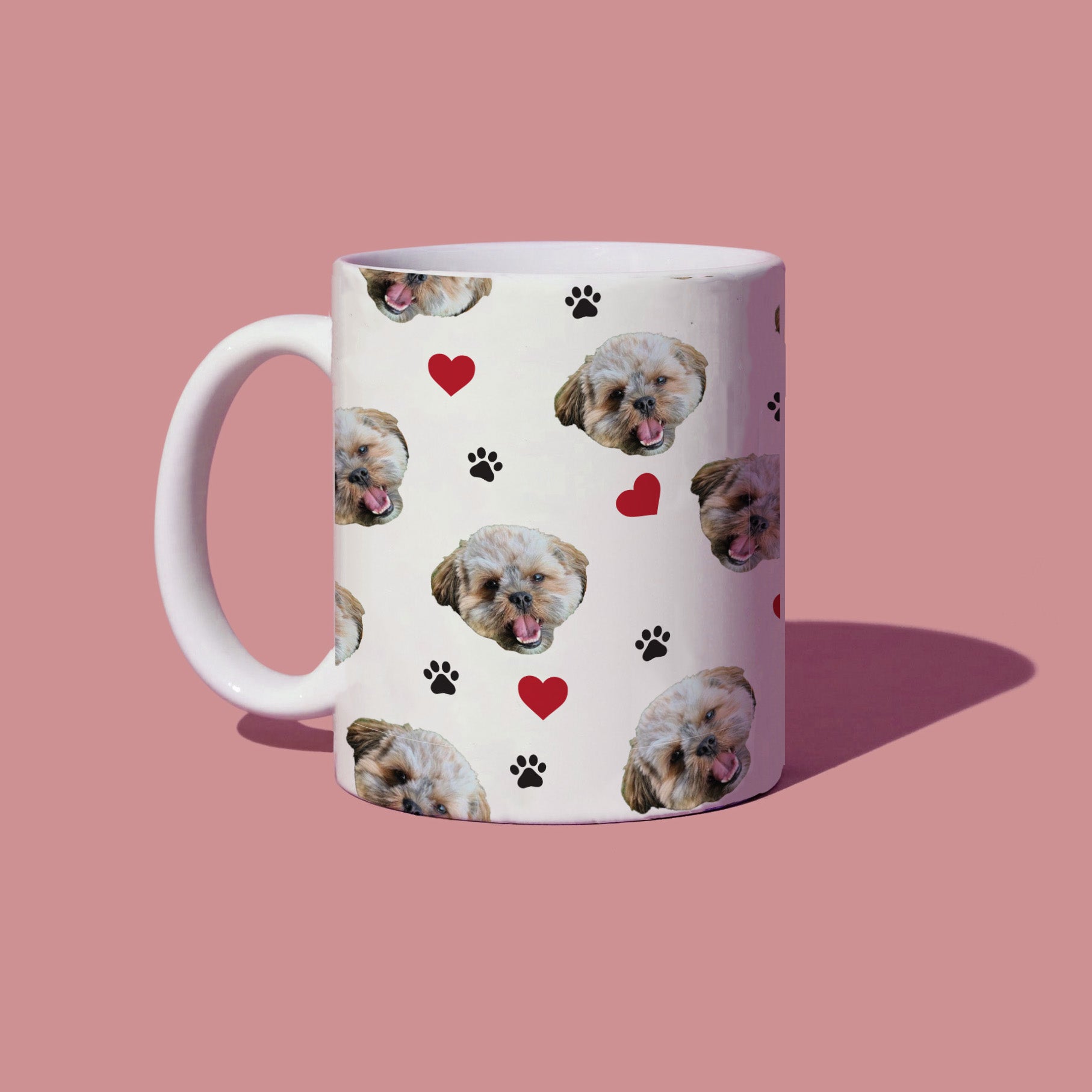 CUSTOM Heart and Paw Pet Mug