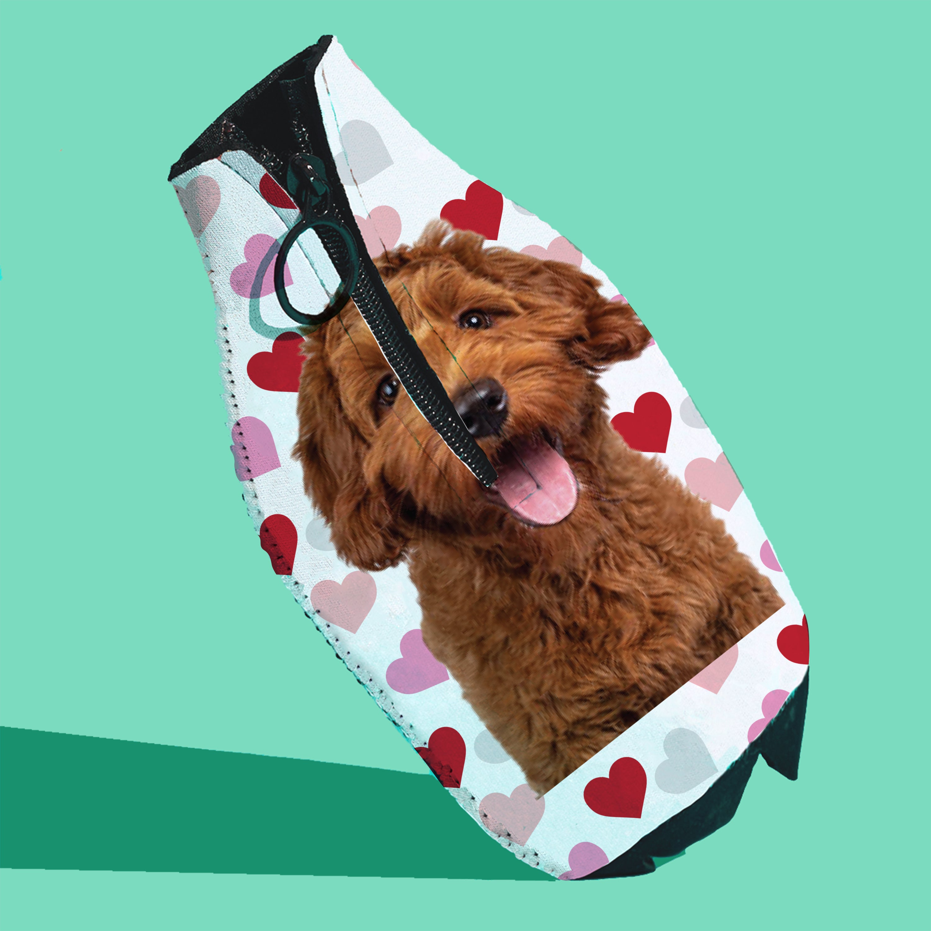CUSTOM Drink Insulator — Pink Hearted