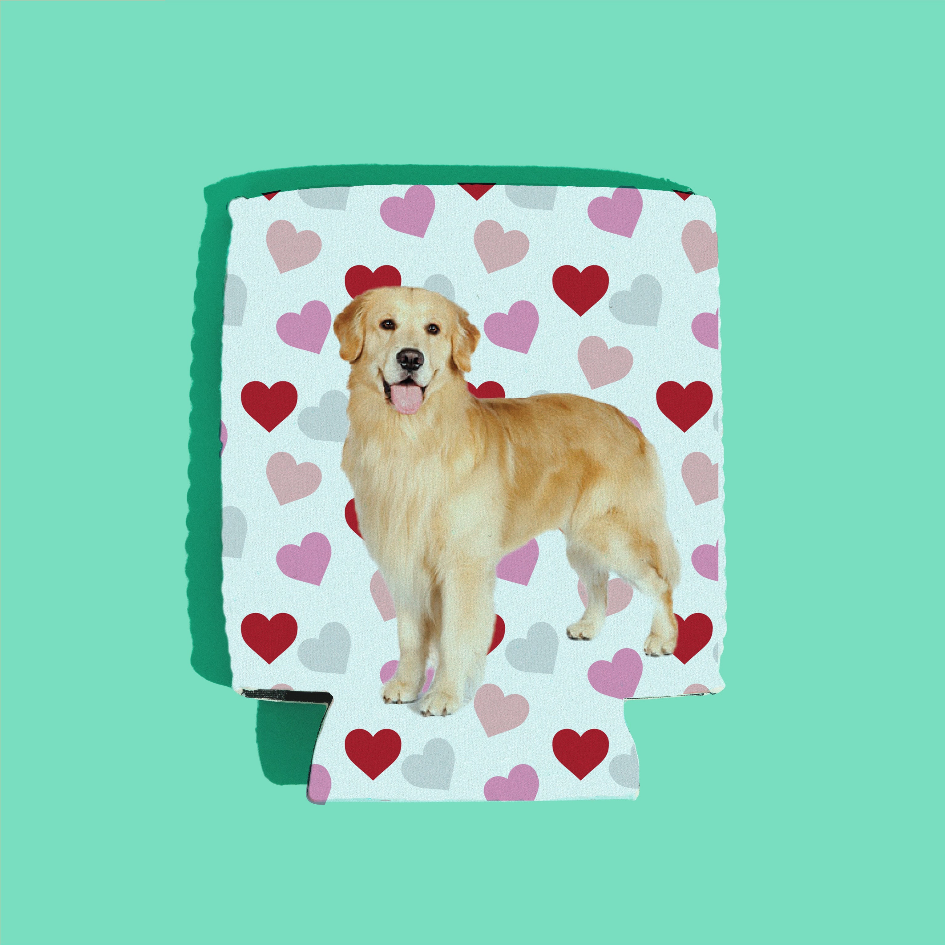 CUSTOM Drink Insulator — Pink Hearted