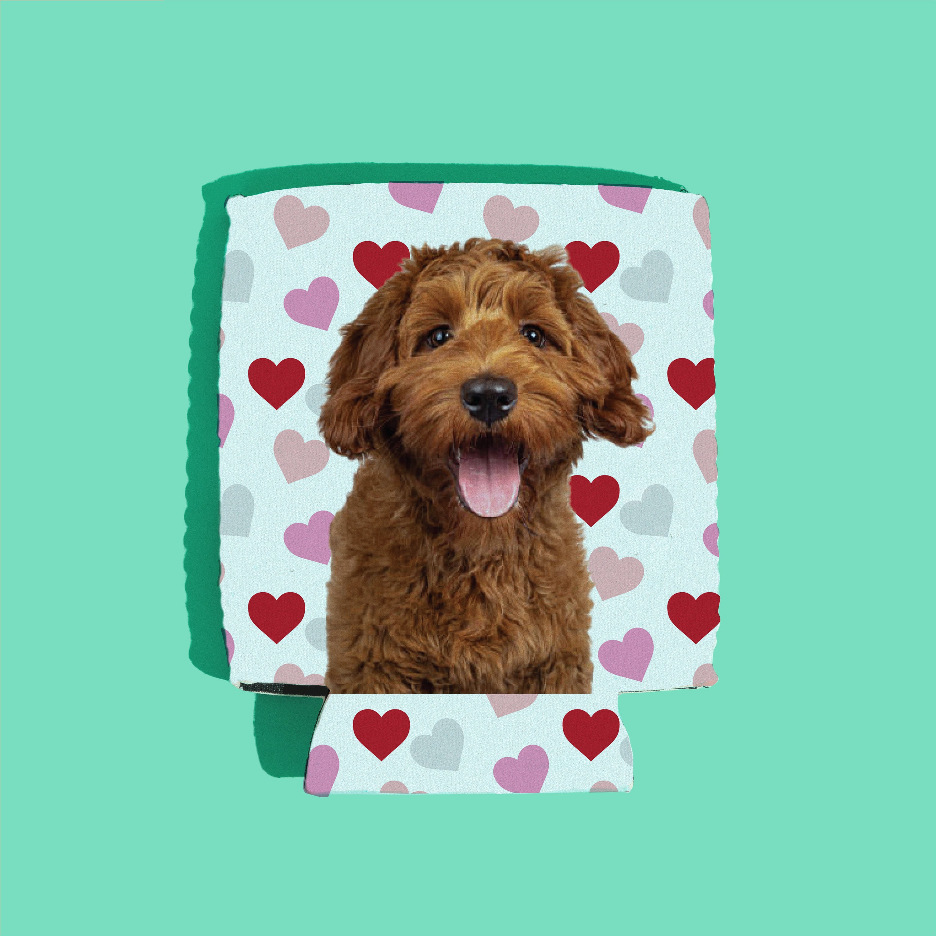 CUSTOM Drink Insulator — Pink Hearted