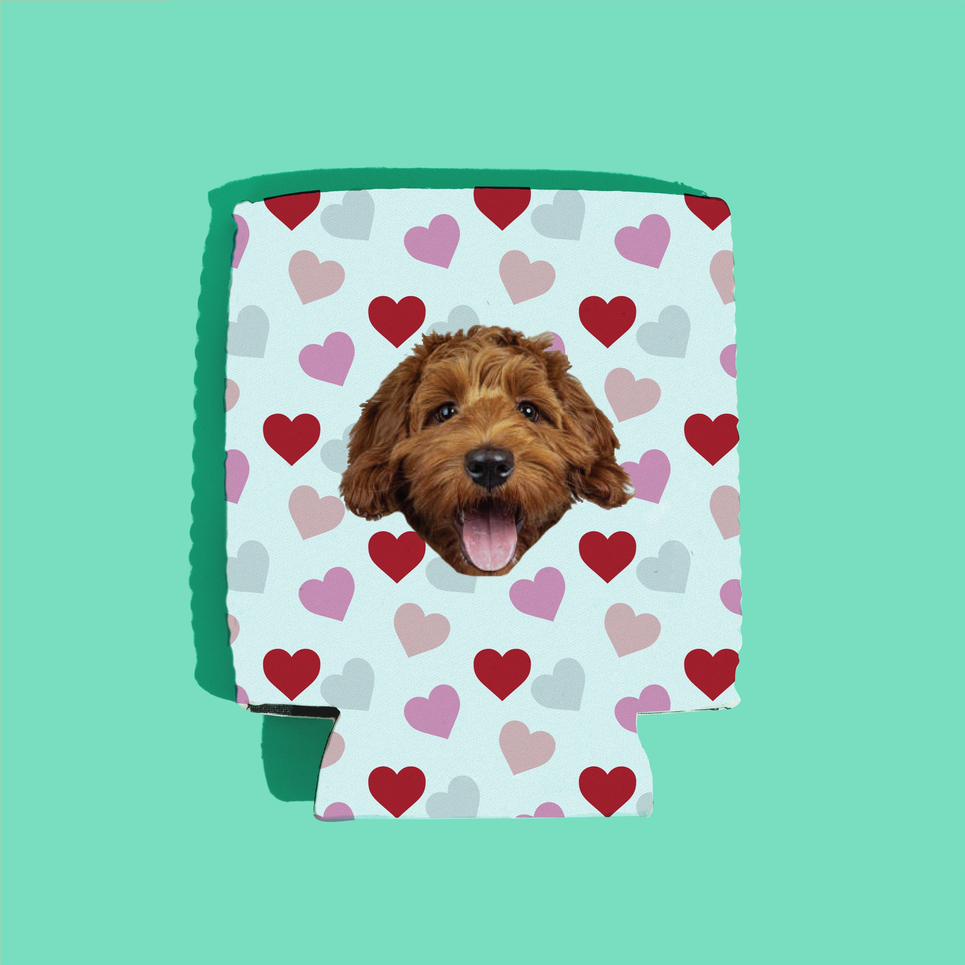 CUSTOM Drink Insulator — Pink Hearted