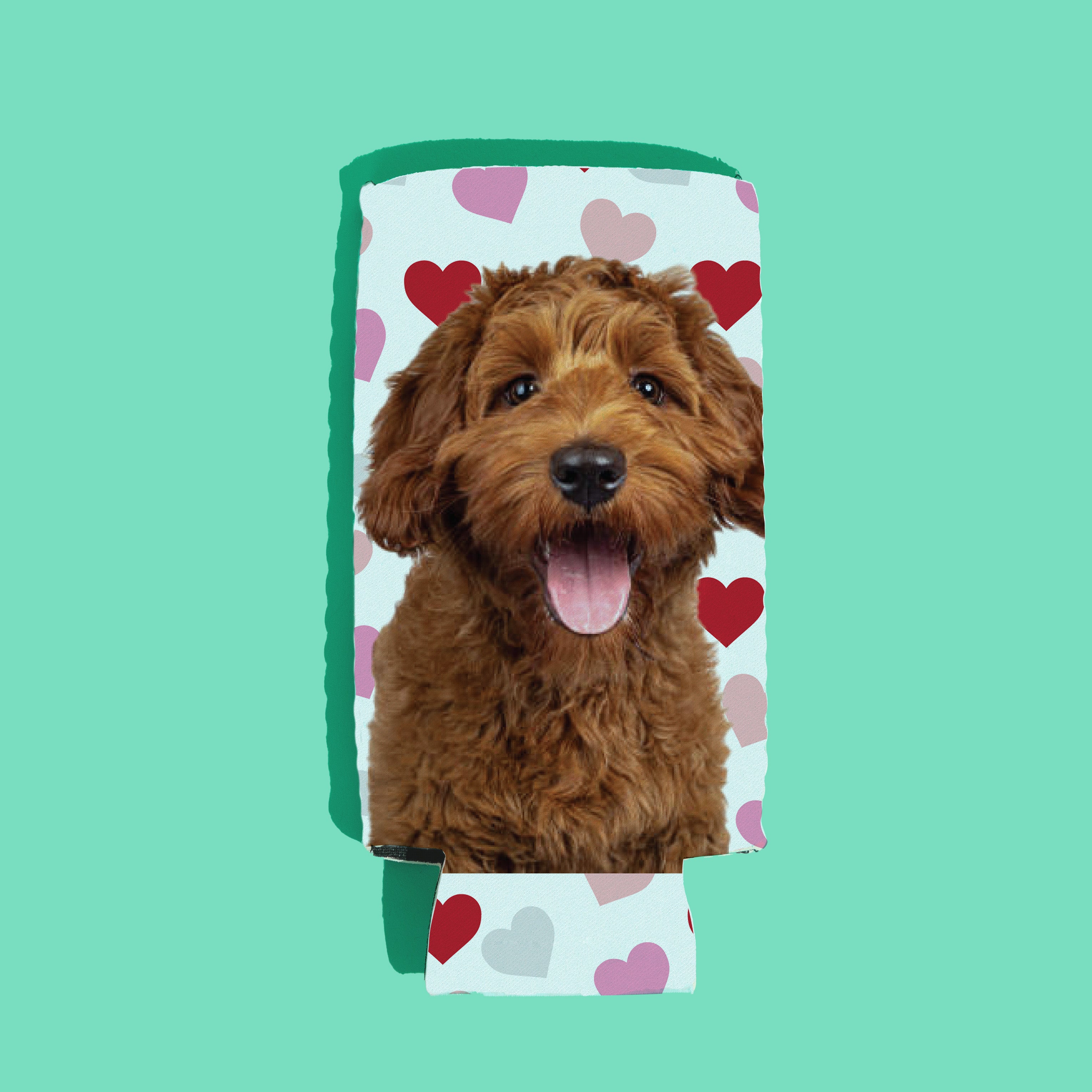 CUSTOM Drink Insulator — Pink Hearted