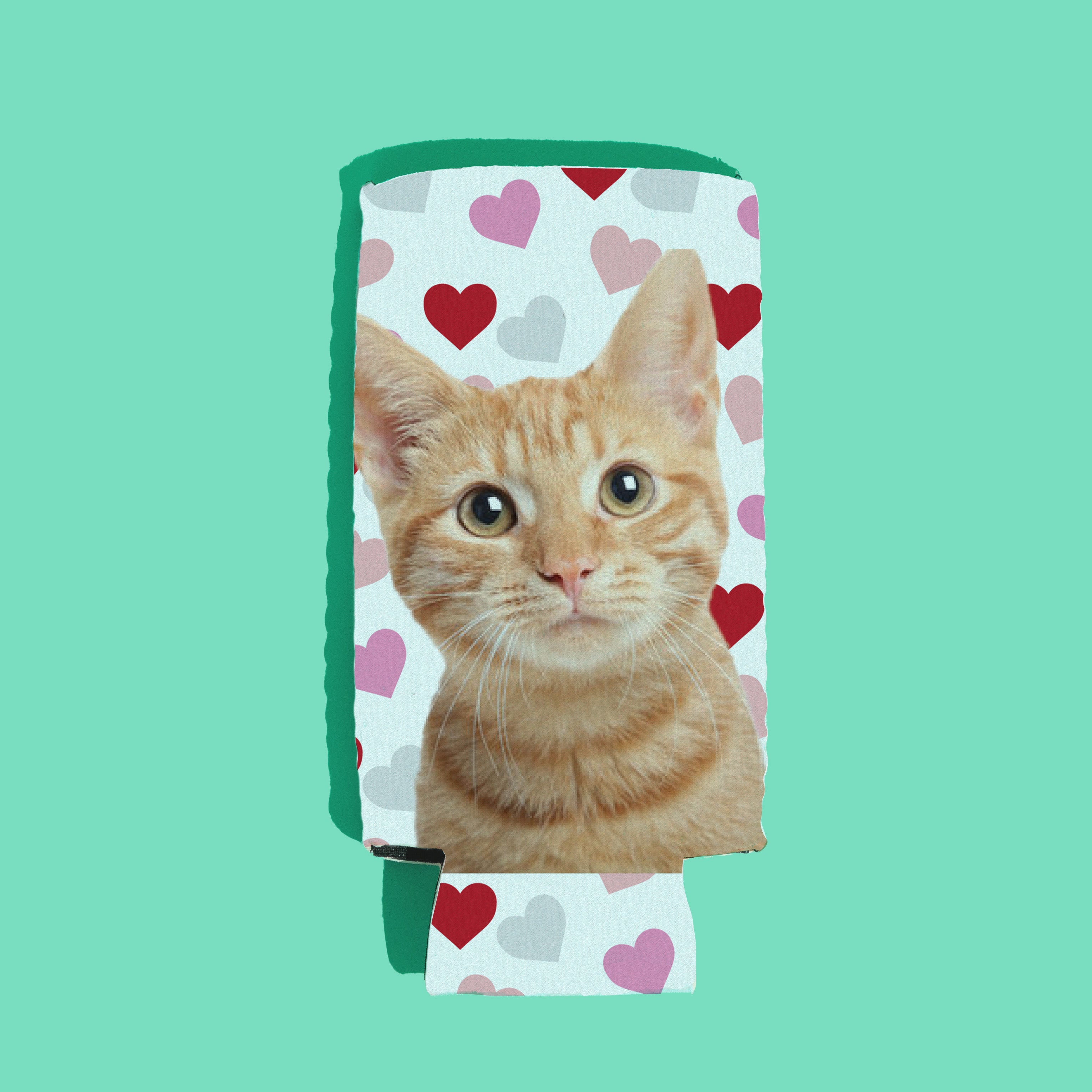 CUSTOM Drink Insulator — Pink Hearted