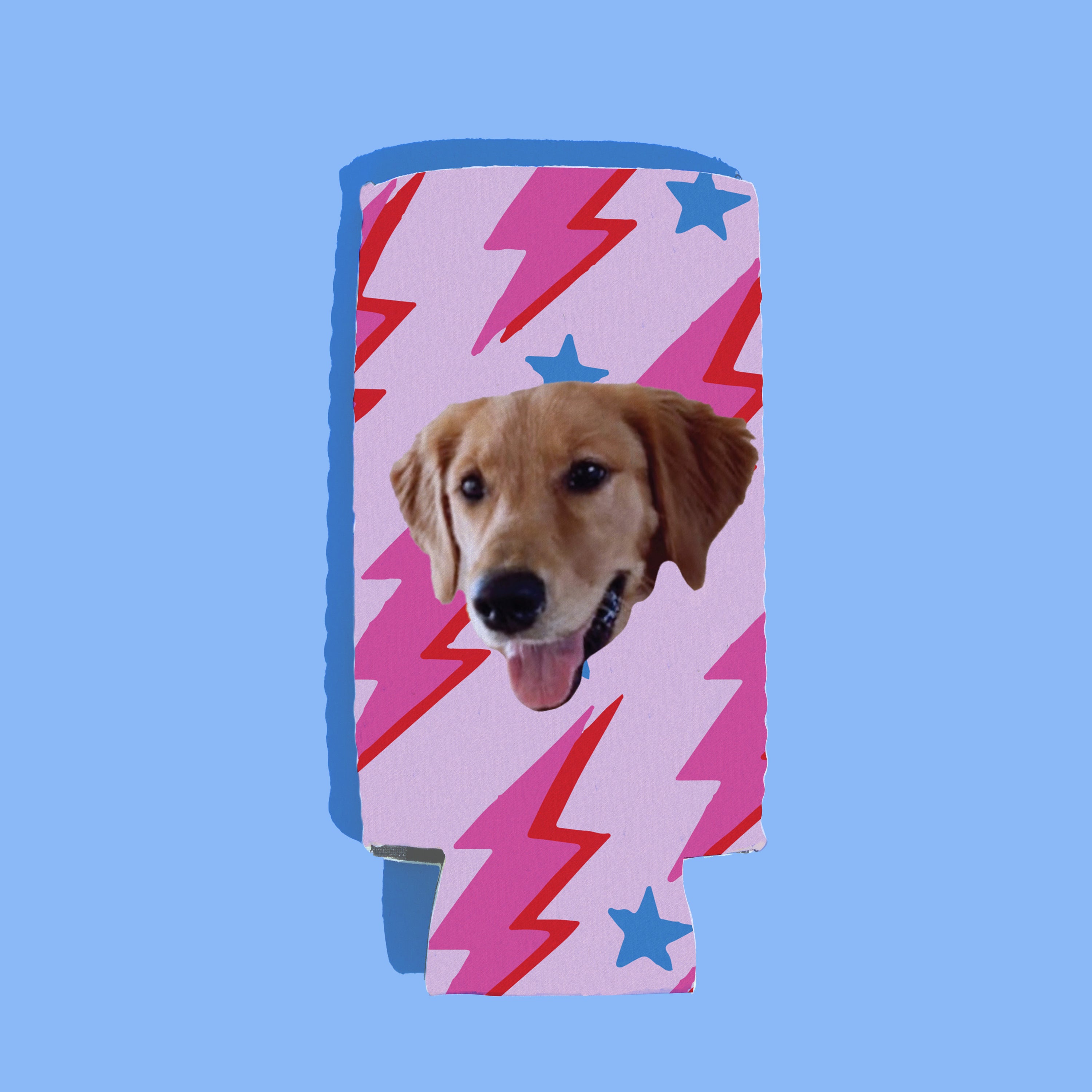 CUSTOM Pink Lightning Drink Insulator