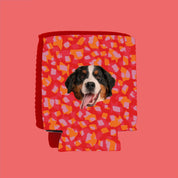 CUSTOM Drink Insulator — Red Funky Cheetah