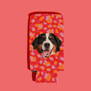CUSTOM Drink Insulator — Red Funky Cheetah